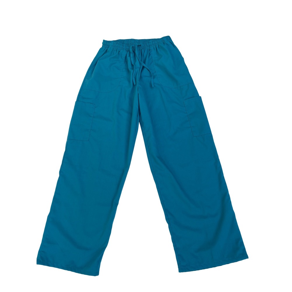 Denice Teal Blue Cargo Scrub Pants Elastic Drawstring Waist‎ Style 759 XL